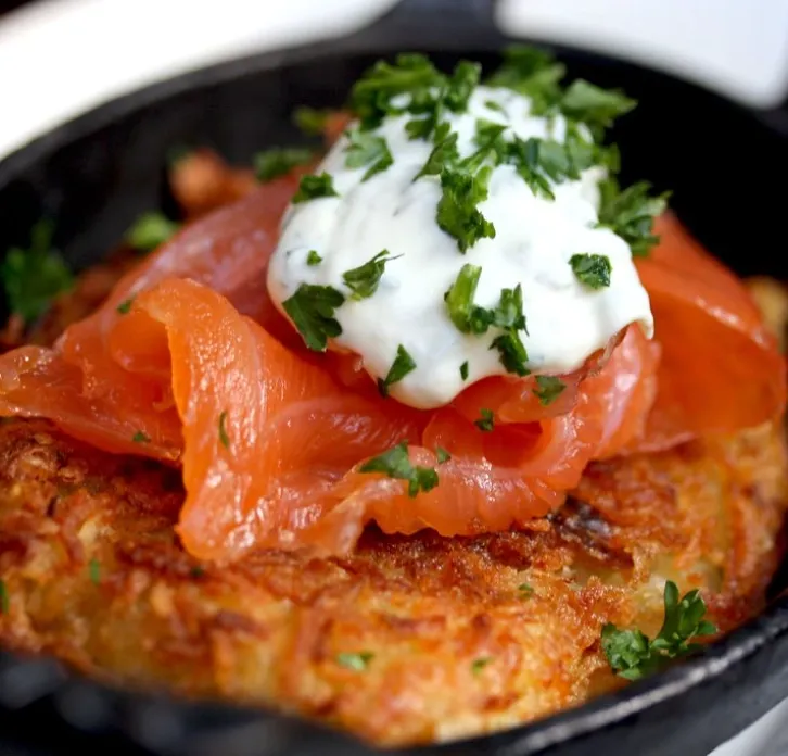 Hashbrowns Ovals Salmon & Cream Cheese Hashbrowns